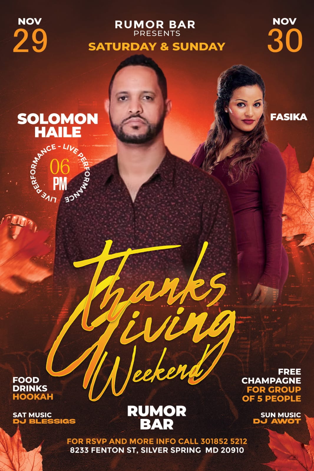 Thanksgiving Weekend Live Performance